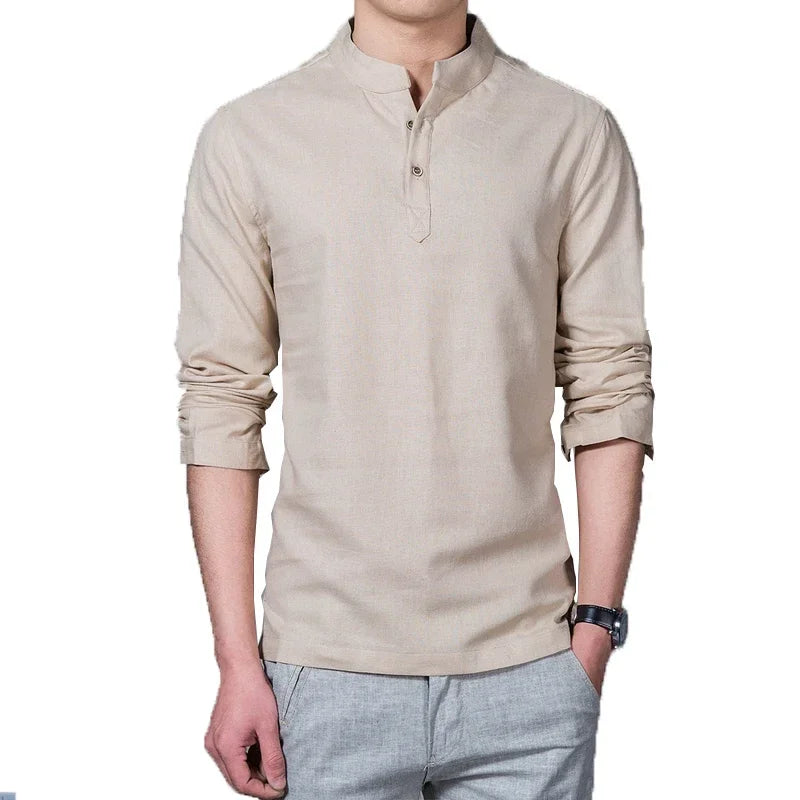 Men's Slim Stand-Collar Shirt