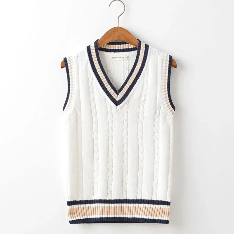 Men's Striped Knit Sweater Vest