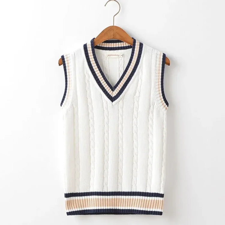Men's Striped Knit Sweater Vest