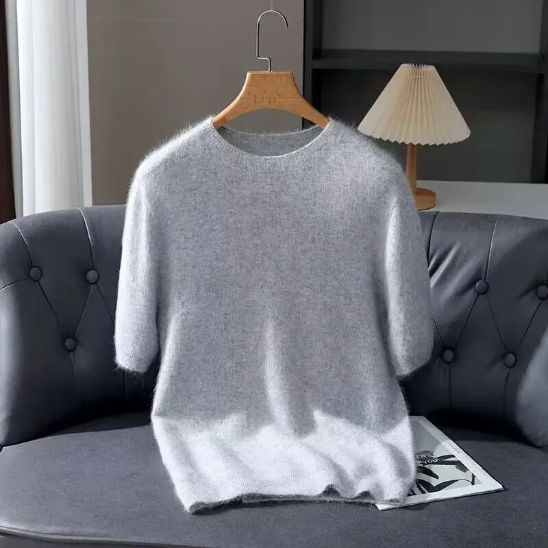 Men's Short-Sleeve Knit Sweater