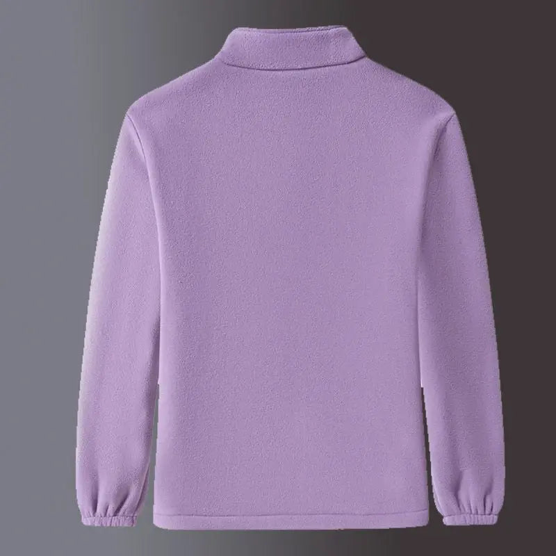 Thickened Fleece Jacket Women's Autumn Winter Casual Loose Windproof Warm Stand Collar Fleece Lined Coat for Mom Outdoor Camp...