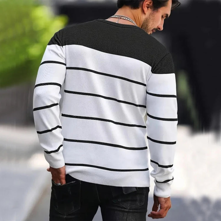 Men's Striped Crewneck Sweater