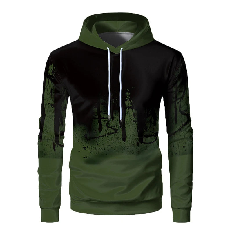 Men's 3D Print Hooded Sweater