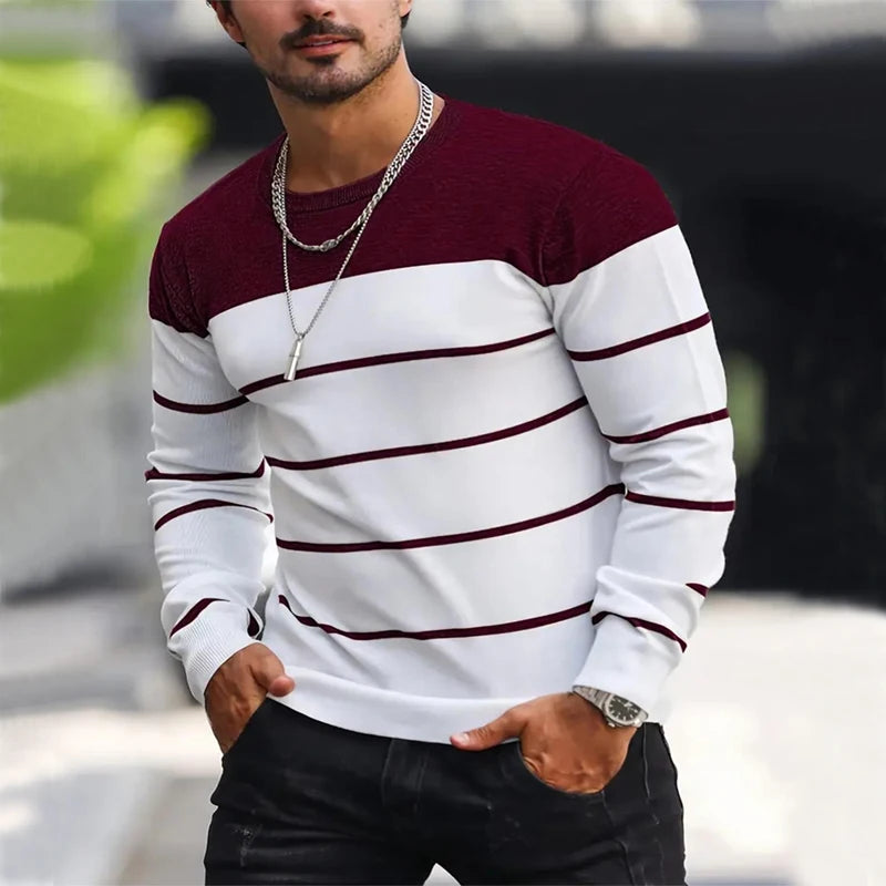 Men's Striped Crewneck Sweater
