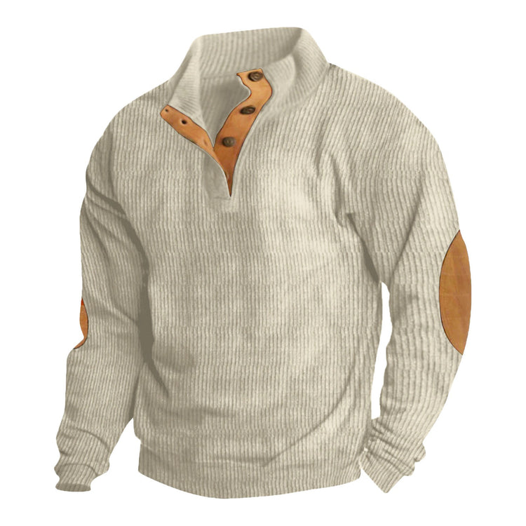 Men's Stand-Collar Pullover Sweater