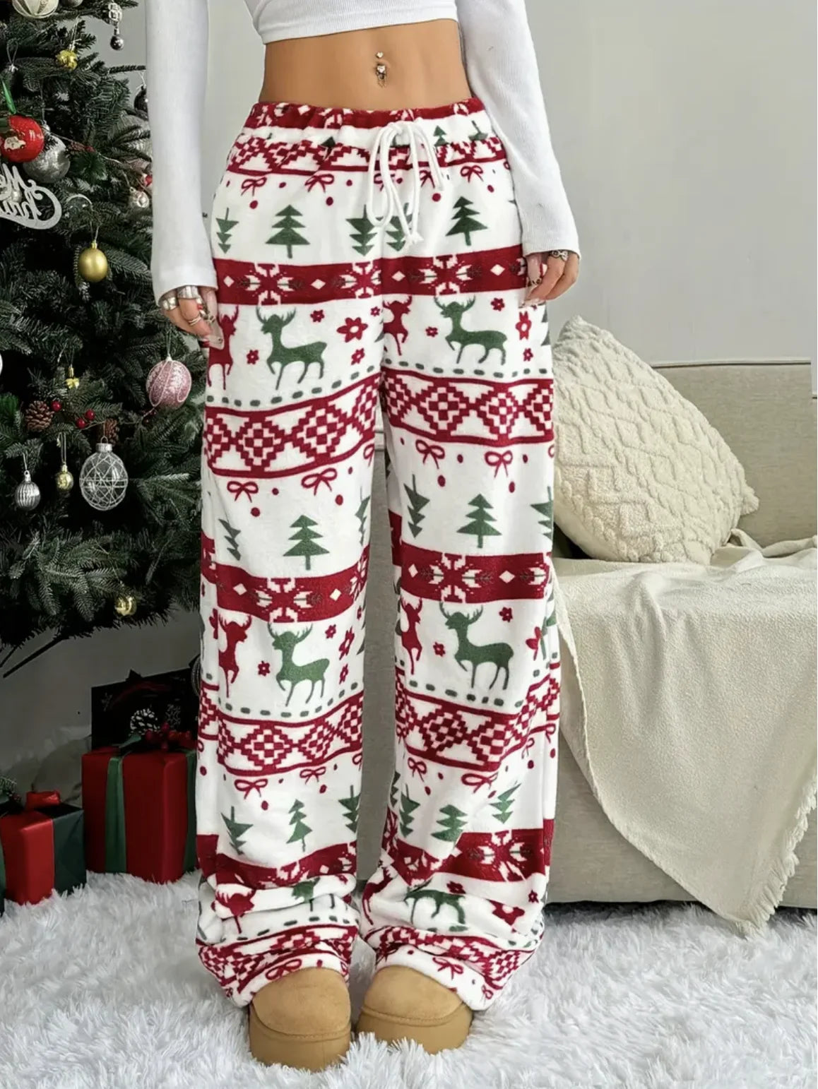 Elastic-Waist Winter Pants