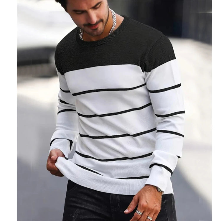 Men's Striped Crewneck Sweater