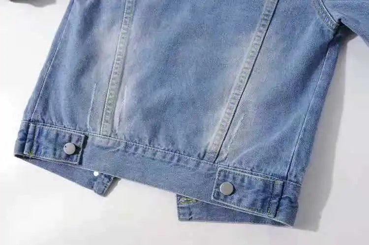 Denim Jacket Women 2023 Three Quarter Sleeves Jean Jacket Woman  Comfortable Denim Coat Chaqueta Vaquera Mujer Veste Jeans Femme