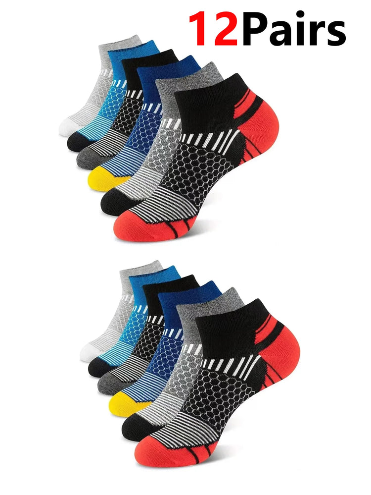 Men's Athletic Ankle Socks, 12 Pairs