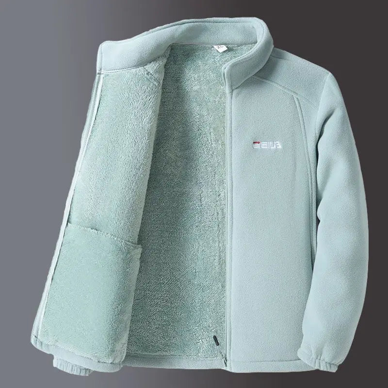 Stand-Collar Fleece Jacket