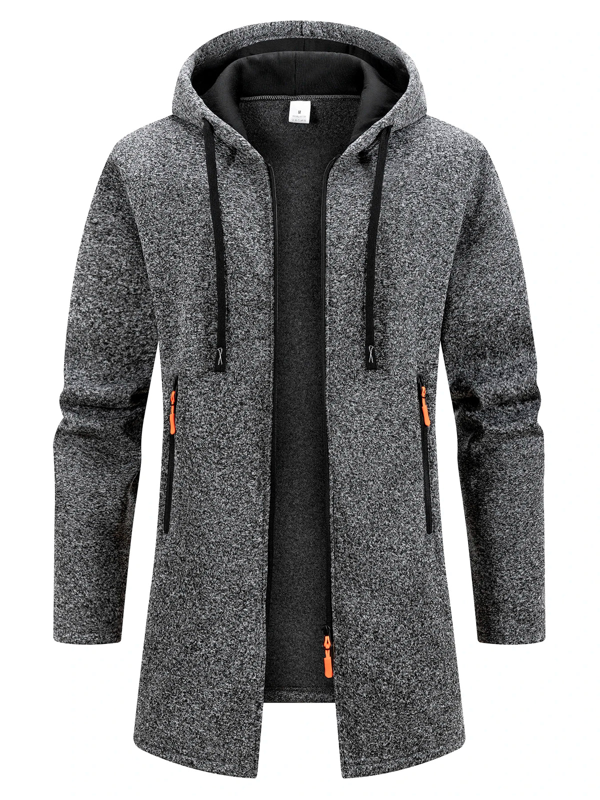 Men's Fleece-Lined Hooded Sweater Coat