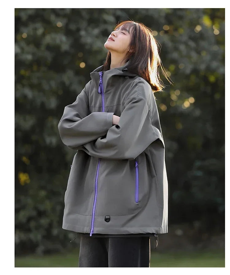 Outdoor Waterproof Hiking Jackets Woman Windbreaker Rain Coat Autumn New Fishing Camping Windproof Cycling Jacket Women Clothing
