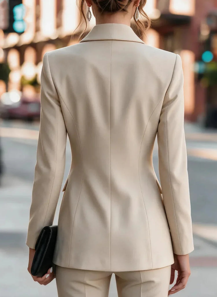 Shawl-Lapel Blazer Jacket