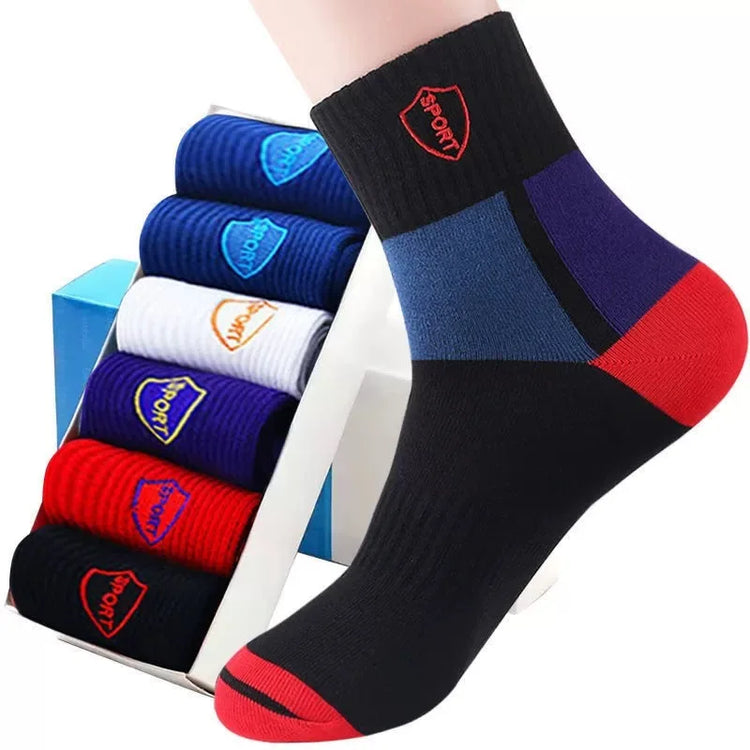Men's Mid-Calf Sports Socks, 5 Pairs