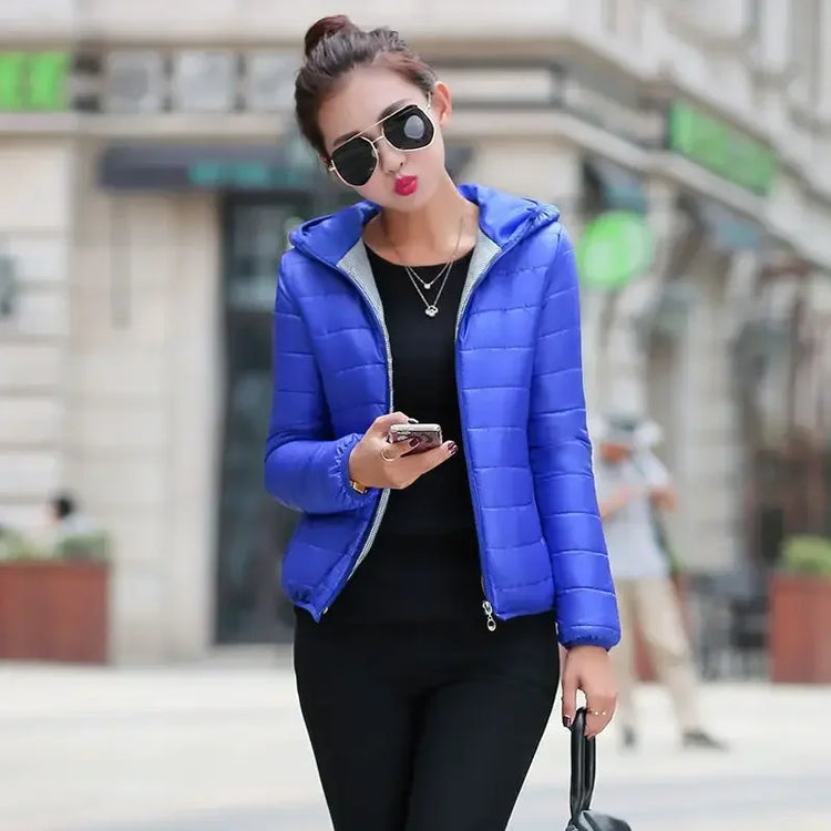 Cropped Hooded Puffer Jacket