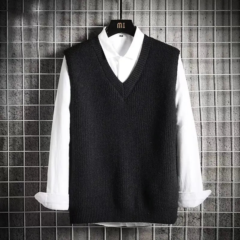 Men's V-Neck Knit Sweater Vest