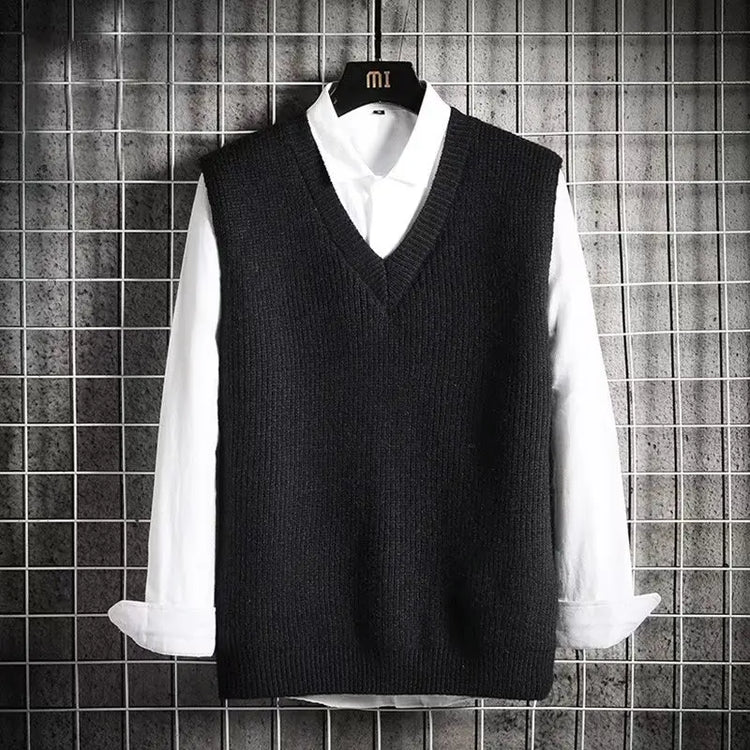 Men's V-Neck Knit Sweater Vest