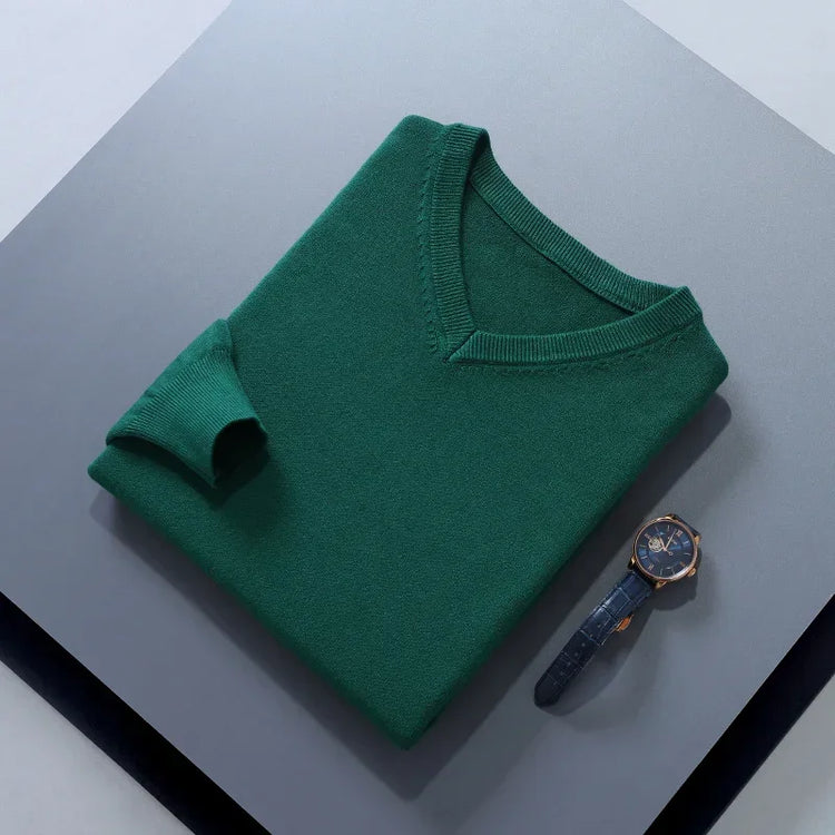 Men's V-Neck Knit Sweater