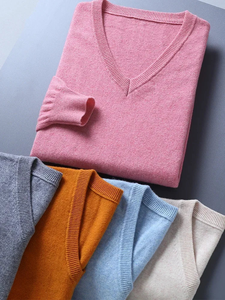 Men's V-Neck Knit Sweater
