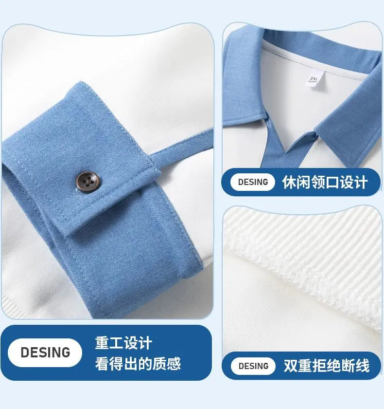 Men's Lapel Sweatshirt Top