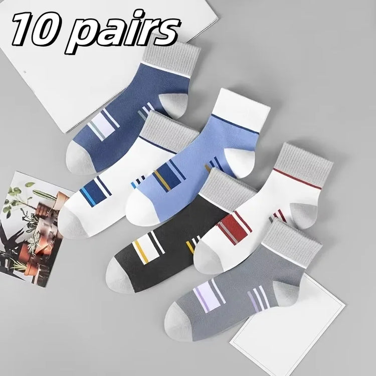 Men's Mid-Calf Sports Socks, 5 Pairs
