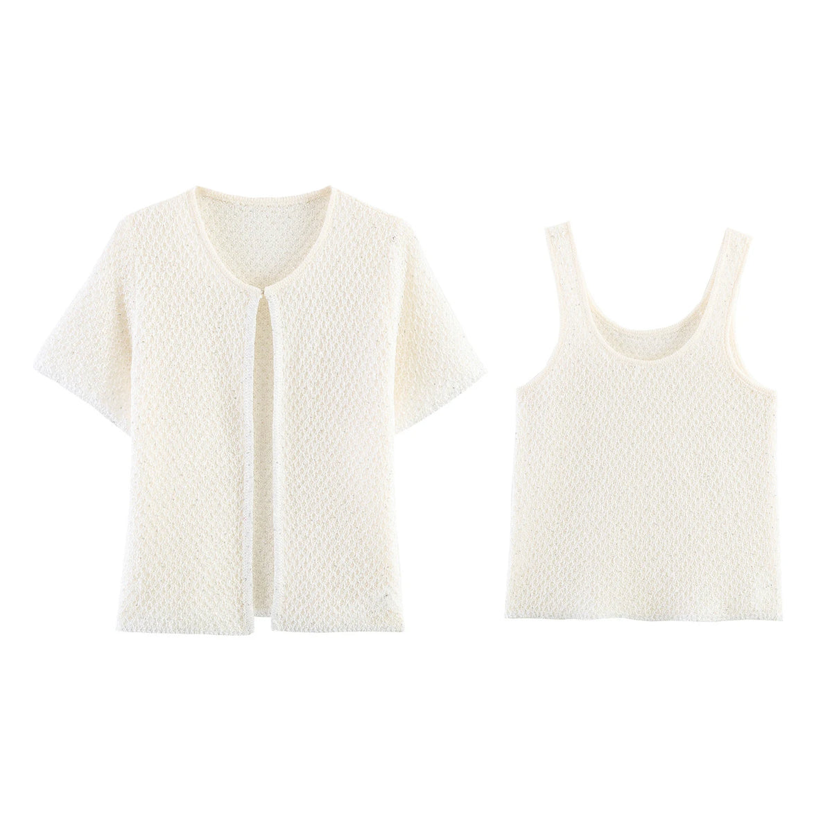 Pearl-Trim Knit Sweater Vest