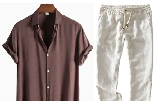 Men's Casual Top & Pants Set
