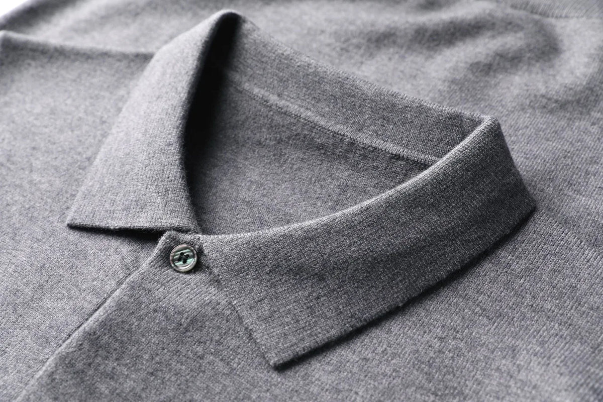 Men's Knit Polo Sweater