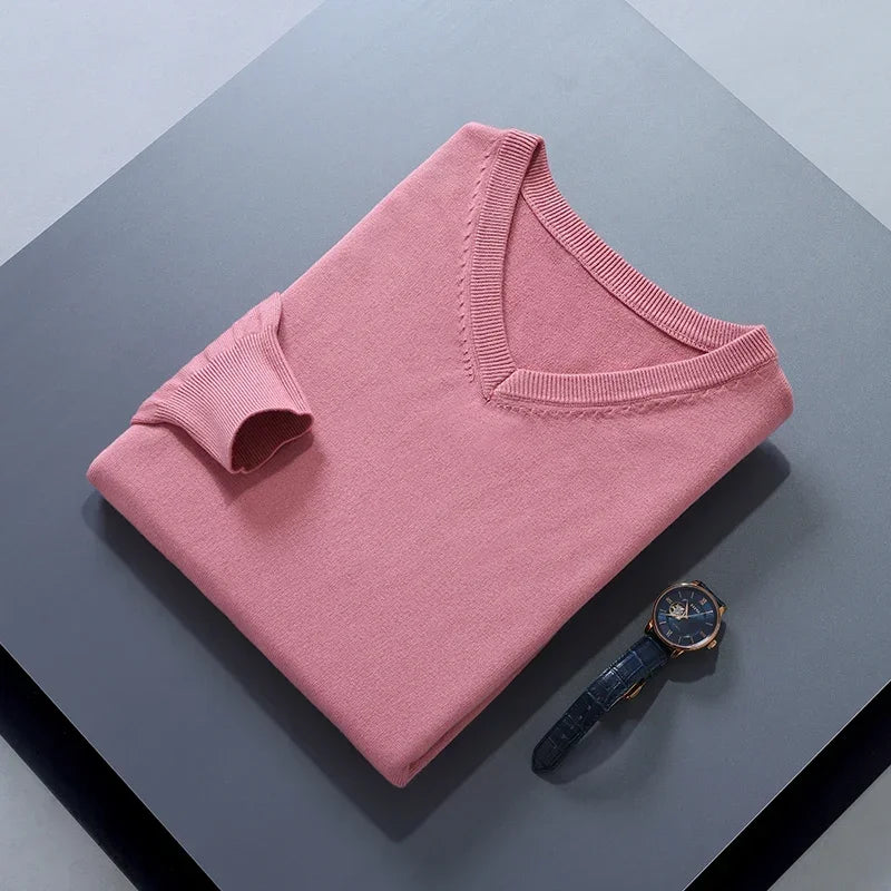 Men's V-Neck Knit Sweater