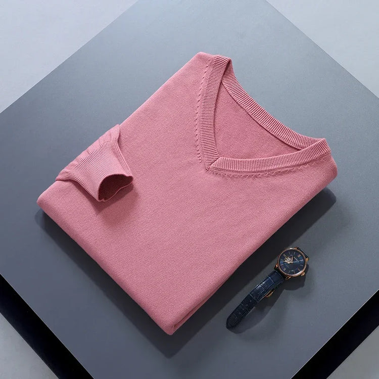 Men's V-Neck Knit Sweater