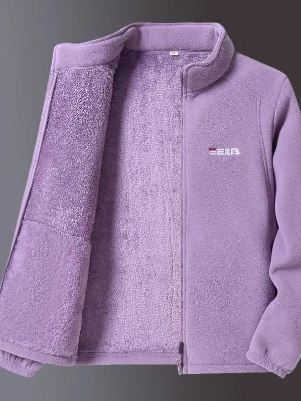 Stand-Collar Fleece Jacket