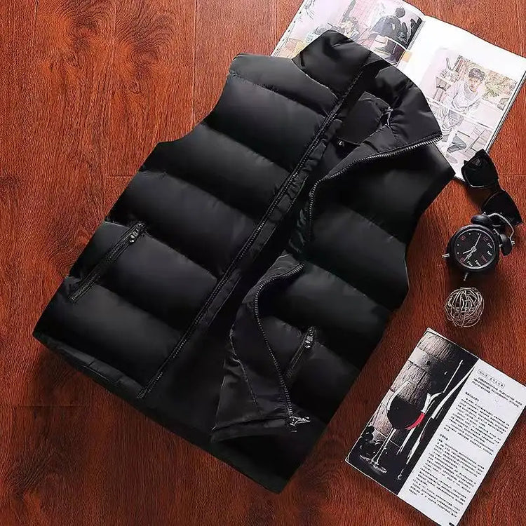 Men's Stand-Collar Vest Jacket