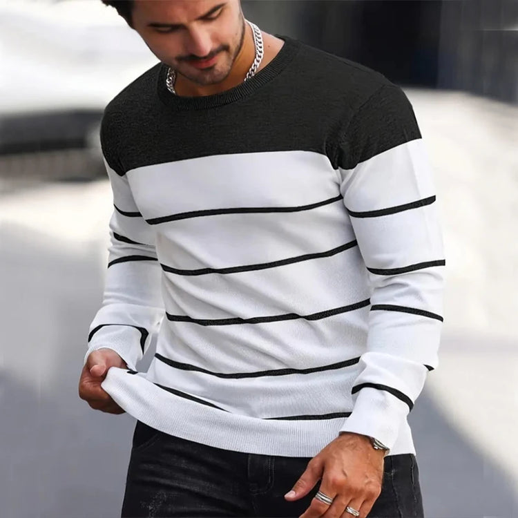 Men's Striped Crewneck Sweater