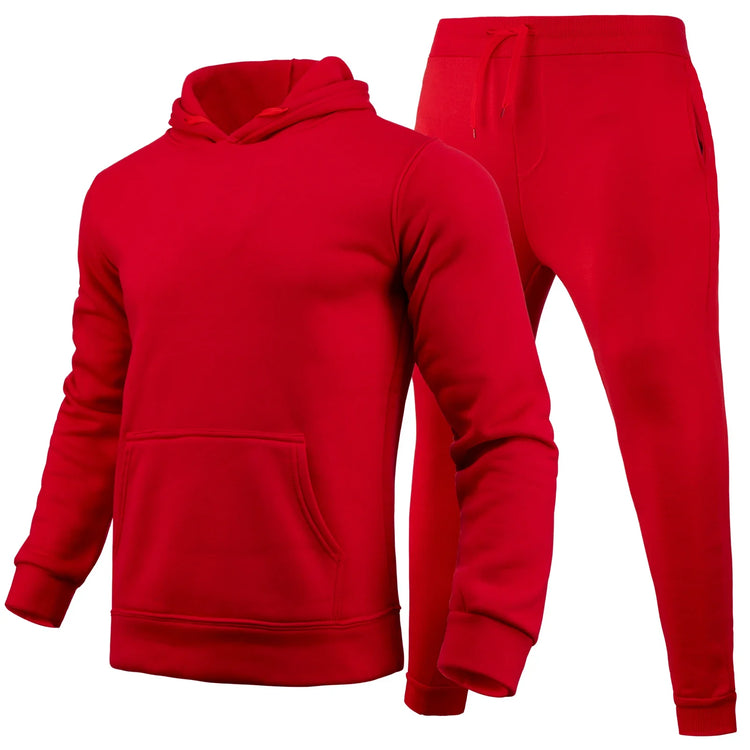 Men's Hooded Sweatshirt & Pants Set