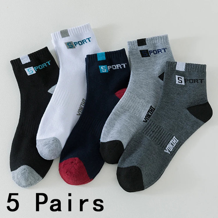 Men's Vintage Athletic Socks, 5 Pairs