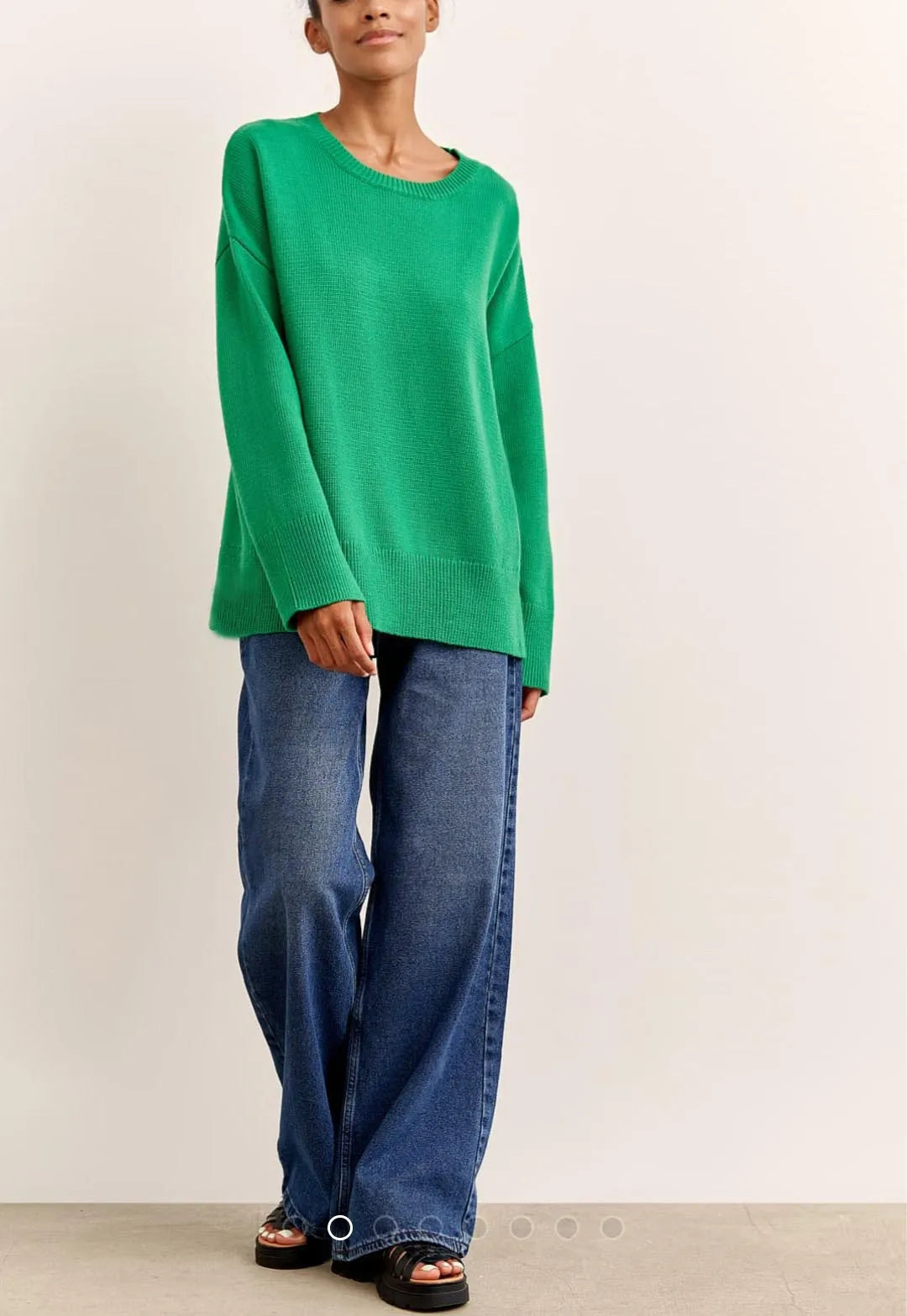 Oversized Crewneck Knit Sweater