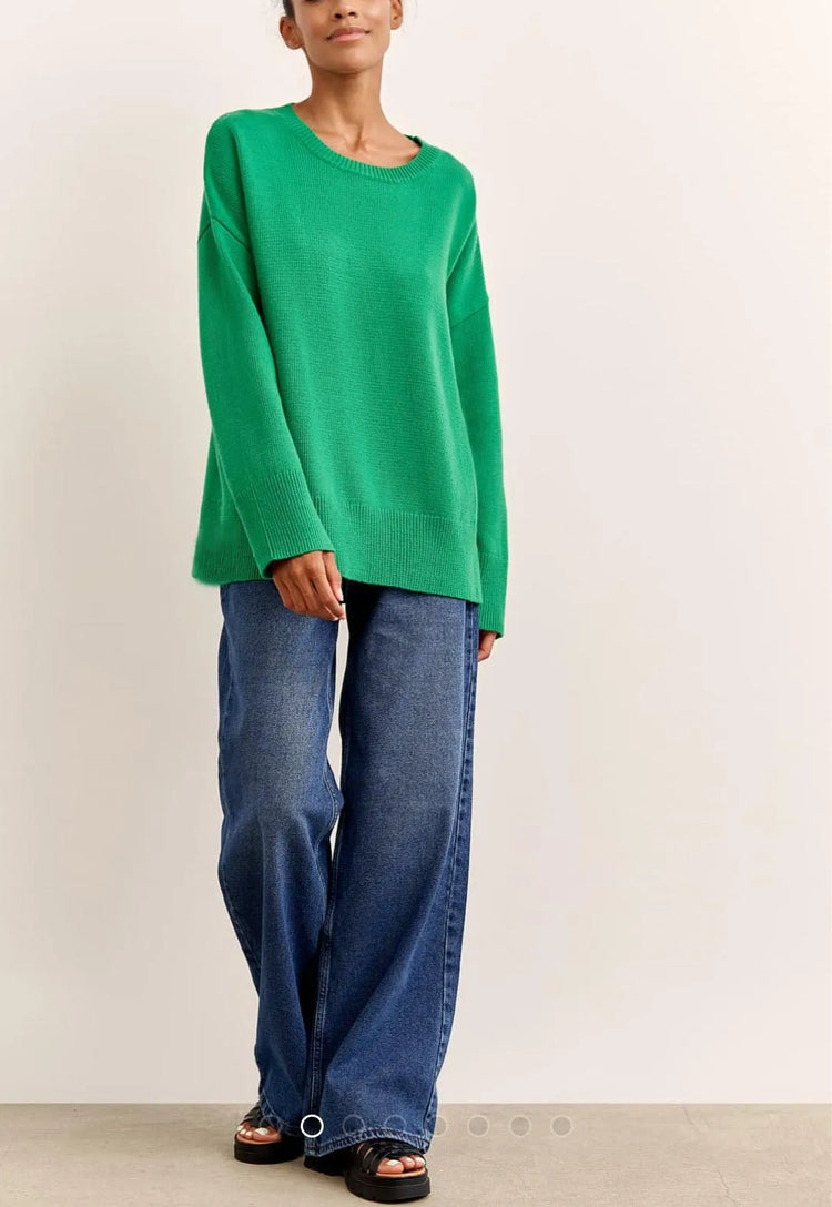 Oversized Crewneck Knit Sweater