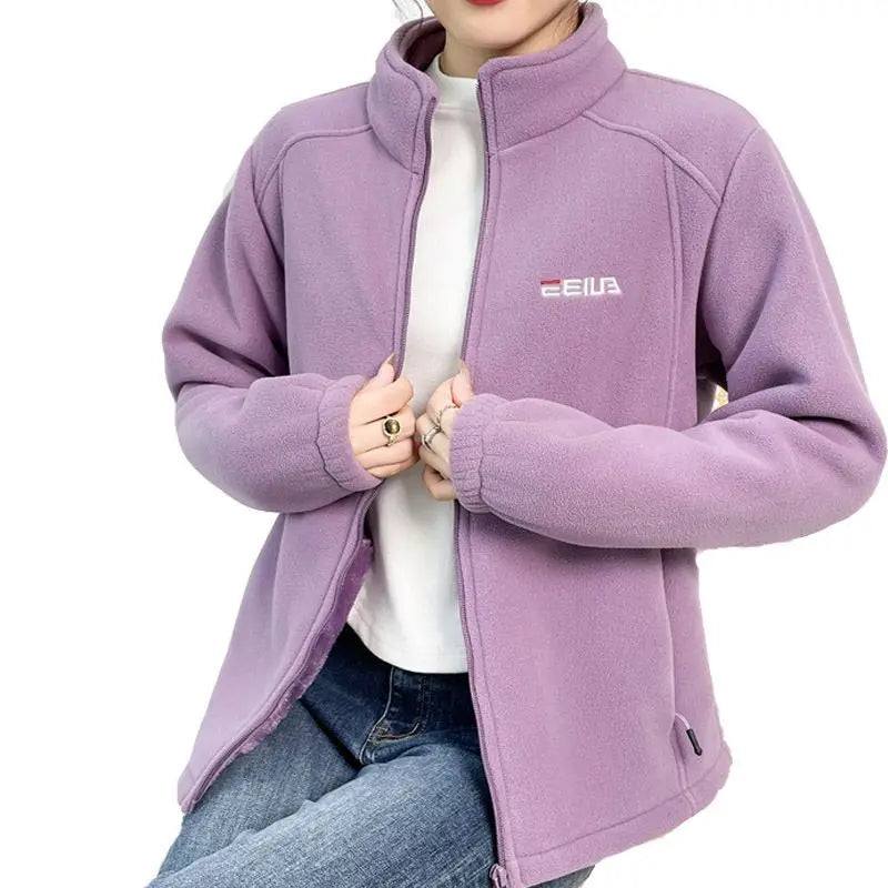 Stand-Collar Fleece Jacket