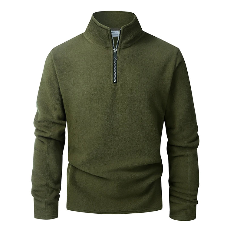 Men's Zip-Neck Fleece Hoodie Sweatshirt