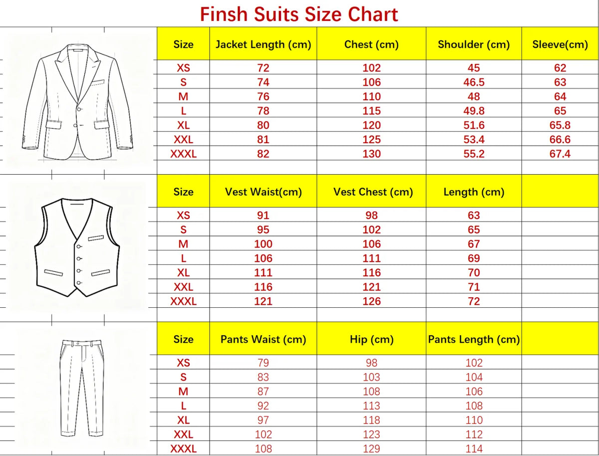 Men's Herringbone Three-Piece Suit