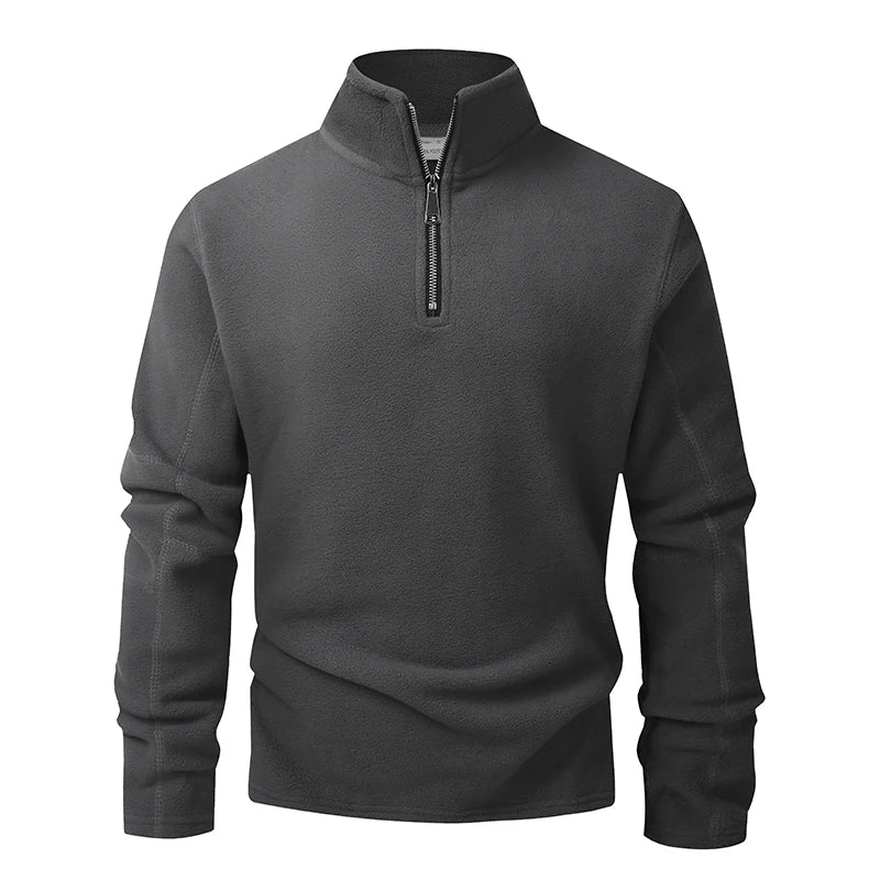 Men's Zip-Neck Fleece Hoodie Sweatshirt