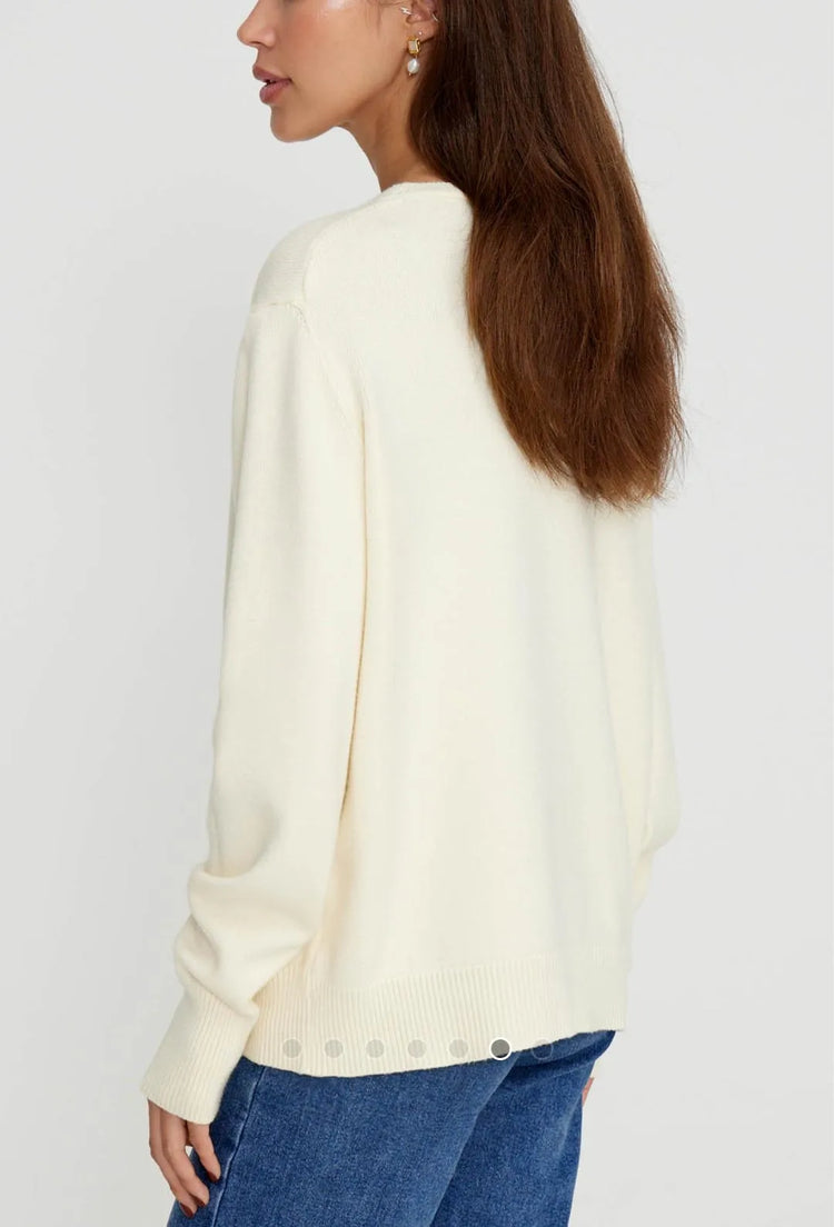Oversized Crewneck Knit Sweater