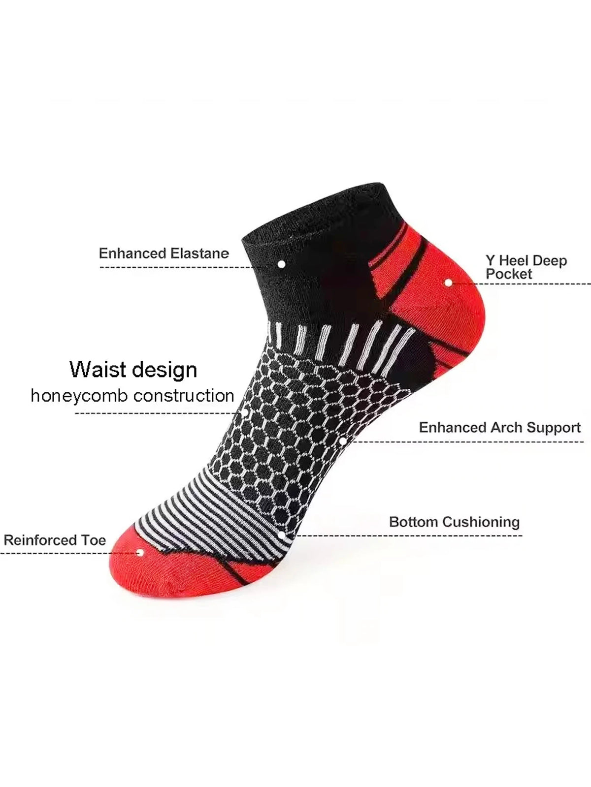 Men's Athletic Ankle Socks, 12 Pairs