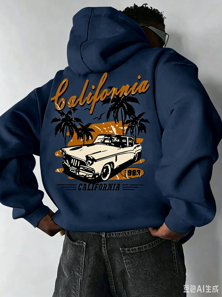 Men's Palm Tree Hooded Sweater