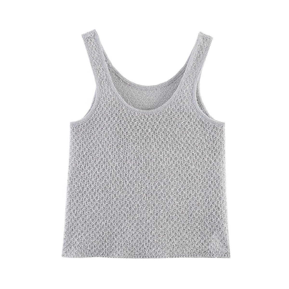 Pearl-Trim Knit Sweater Vest