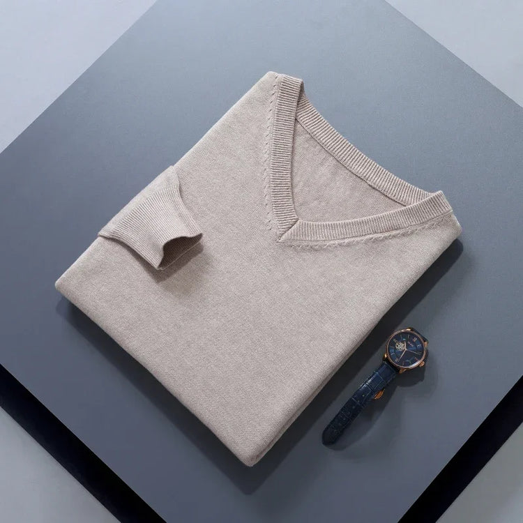 Men's V-Neck Knit Sweater