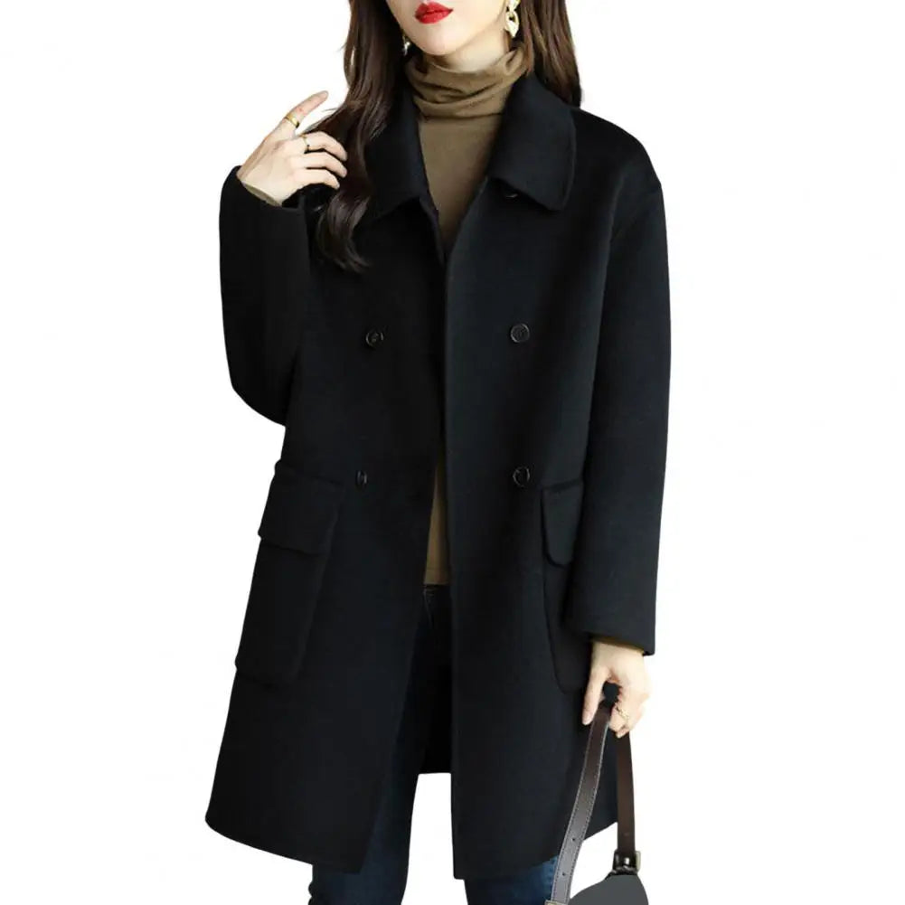 Single-Breasted Lapel Coat