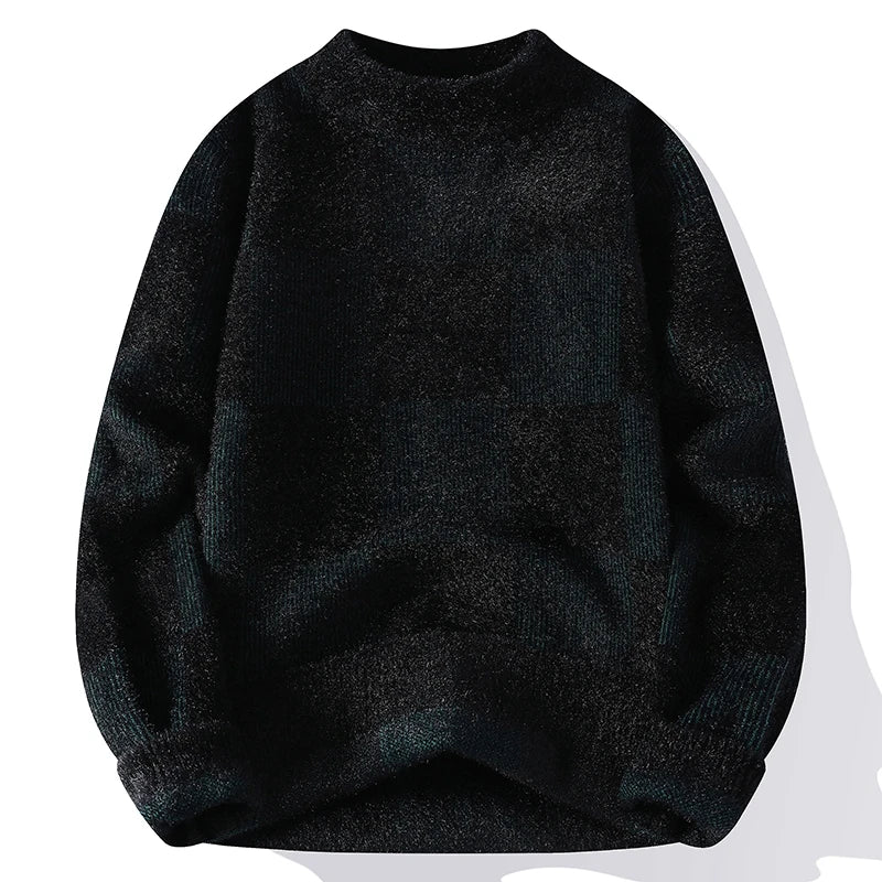 Men's Fuzzy Pattern Knit Sweater