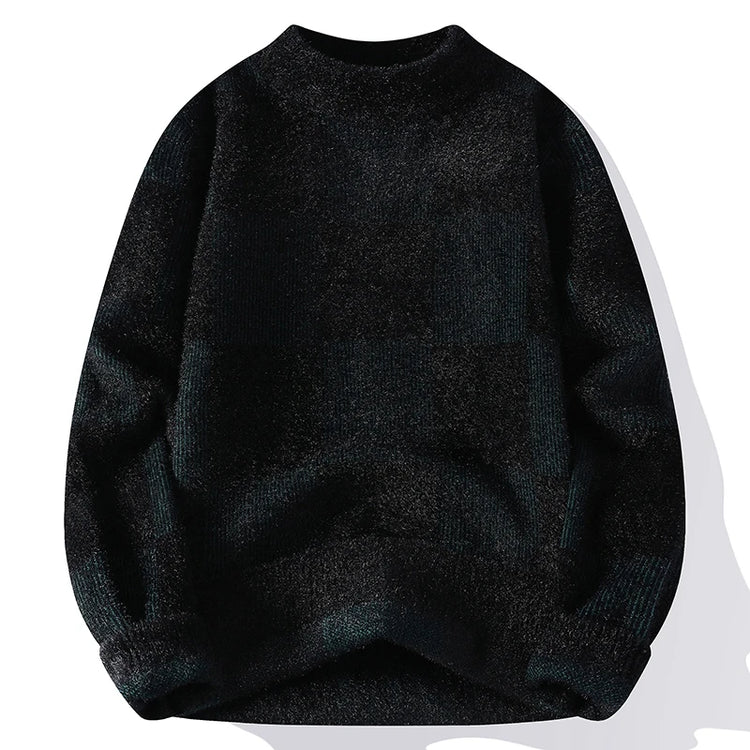 Men's Fuzzy Pattern Knit Sweater