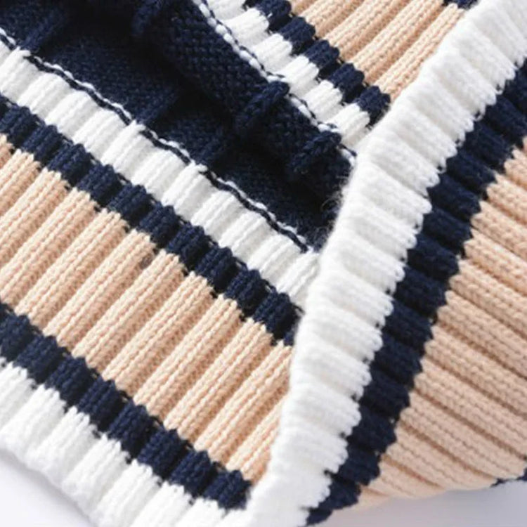 Men's Striped V-Neck Sweater Vest